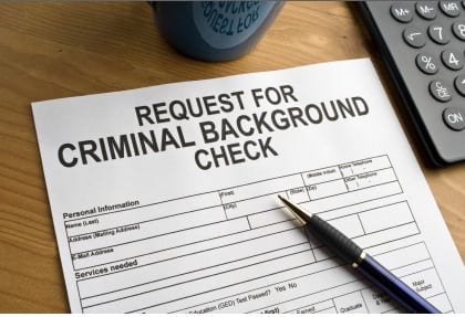 criminal background check form
